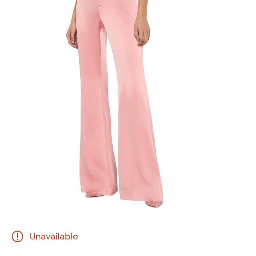 Alice + Olivia Deanna high rise bootcut pant - pink 29.5 inch inseam